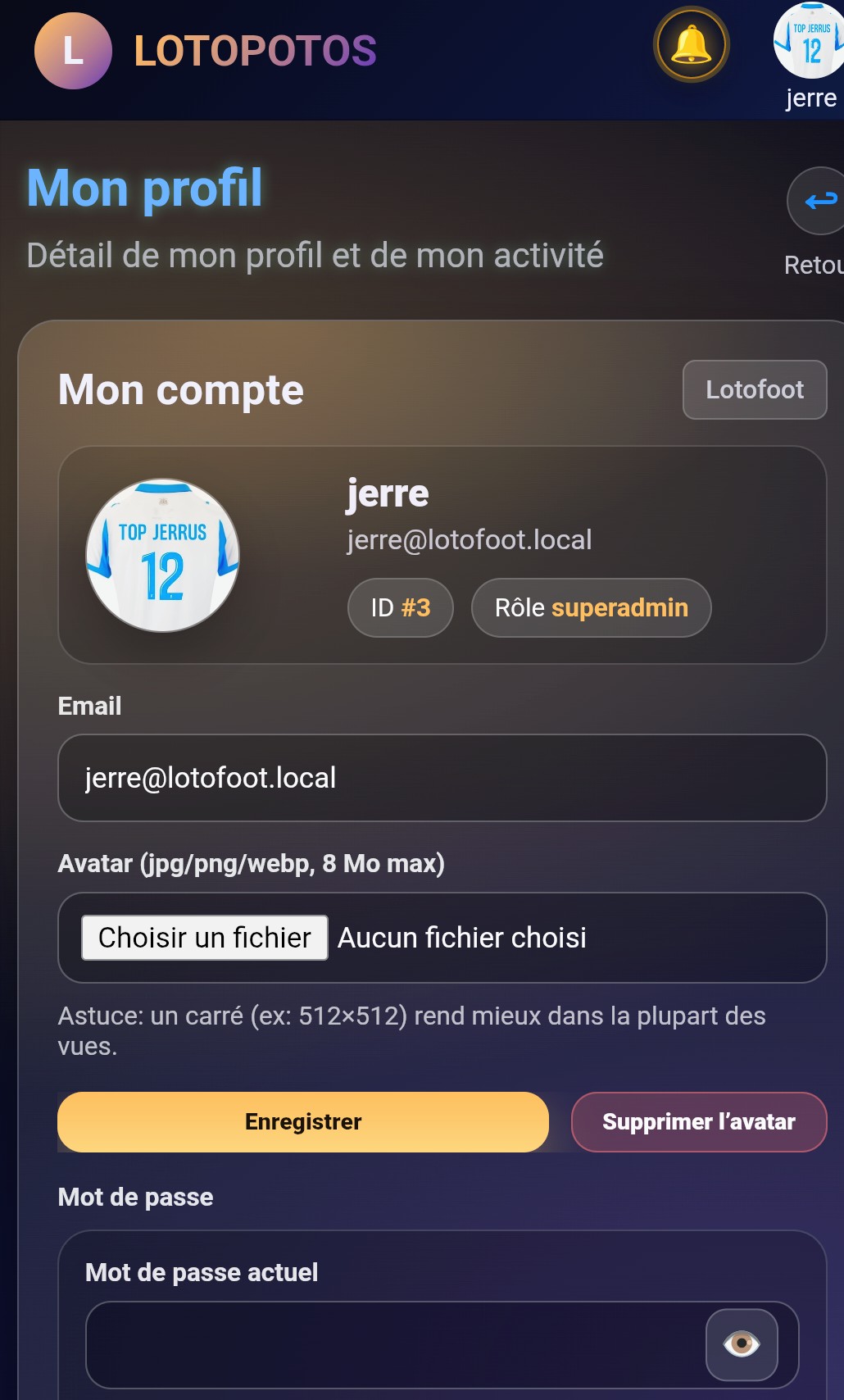 Aide profil